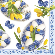  Húsvét Blue Folk Eggs szalvéta 20 db-os 33x33 cm papírárú, csomagoló és tárolóeszköz
