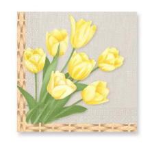 Húsvét Easter Tulips, Húsvét szalvéta 20 db-os 33x33 cm party kellék