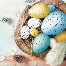  Húsvét Eggs with Feathers szalvéta 20 db-os 25x25 cm papírárú, csomagoló és tárolóeszköz