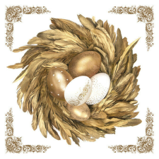 Húsvét Golden Eggs in Nest szalvéta 20 db-os 33x33 cm papírárú, csomagoló és tárolóeszköz