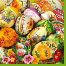 Húsvét Painted Eggs szalvéta 20 db-os 33x33 cm party kellék