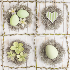  Húsvét Pastel Collage szalvéta 20 db-os 33x33 cm party kellék