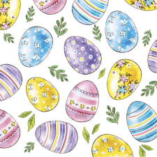 Húsvét Watercolour Eggs szalvéta 20 db-os 25x25 cm party kellék