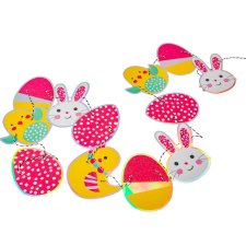  Húsvéti papír girland 10 dísszel 12x182cm dekorációs kellék