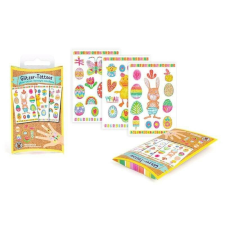  Húsvéti tetoválás matrica szett, 8x5cm, 3 lap/csomag csillámtetoválás