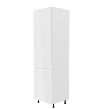  Hűtő beépítő szekrény, fehér/fehér extra magasfényű, balos, AURORA D60ZL bútor