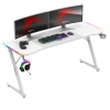 HUZARO Gamer asztal RGB 160 cm x 60 cm fehér