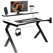 HUZARO Hero 5.0 Gamer asztal - Fekete/Fehér (HZ-HERO 5.0 WHITE) íróasztal