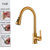  Húzza ki a konyhai csaptelepet, sokoldalú spray -módokat, rozsdamentes acél szerkezetet, CF04043-arany