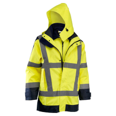  HV4IN1-Y - Jól-láthatósági multifunkciós télikabát és softshell dzseki - Méret: 2XL - ROCK Safety