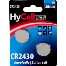 HyCell CR2430 lítium gombelem, 3 V, 300 mA, 2 db, HyCell BR2430, DL2430, ECR2430, KCR2430, KL2430, KECR2430, LM2430 (5020172) gombelem
