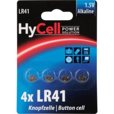 HyCell LR41 gombelem, alkáli mangán, 1,5V, 30 mAh, 4 db, HyCell AG3, V3GA, G3A, 3GA, 192, L736, LR736, RW87, GP192 (1516-0025) gombelem