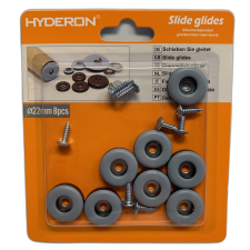 HYDERON Bútorcsúsztató Műanyag Csavarozható 22Mm 8Db/Cs Hyderon bútor