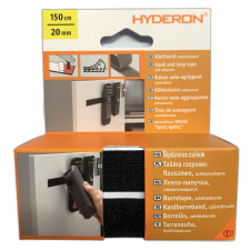 HYDERON Tépőzáras Csík Öntapadó 1500*20Mm Fekete 1Db Hyderon barkácsolás, csiszolás, rögzítés