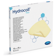  Hydrocoll thin vékony hidrokolloid kötszer (15x15 cm; 5 db) gyógyászati segédeszköz