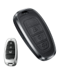  Hyundai 3 gombos keyless kulcs alumínium+bőr tok