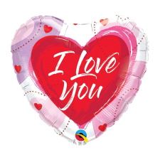 I Love You Cartoon fólia lufi 46 cm party kellék