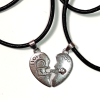  I love you feliratos páros szív medál műbőr nyaklánccal