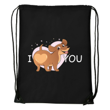 I love you - Sport táska fekete v1603 tornazsák