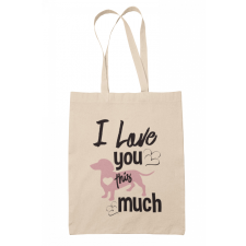 I love you this much - Vászontáska kézitáska és bőrönd