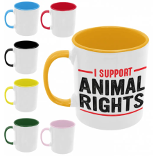  I support animal rights - Színes Bögre bögrék, csészék