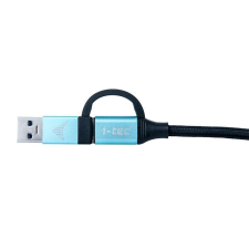 I-TEC C31USBCACBL USB kábel 1 M USB 3.2 Gen 1 (3.1 Gen 1) USB C Fekete, Kék kábel és adapter