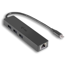 I-TEC USB-C Slim 3 port HUB GLAN asztali számítógép kellék