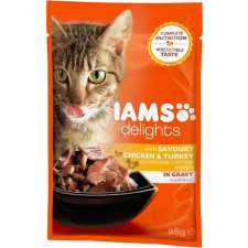IAMS Cat Delights – Csirke- és pulykahús szószban (24 x 85 g) 2.04kg macskaeledel
