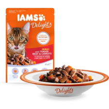  IAMS Cat Delights - Marhahús és répa falatok aszpikban (24 x 85 g) 2040 g macskaeledel