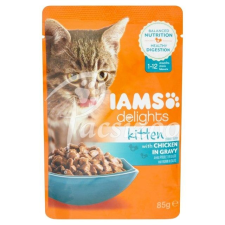 IAMS Delights Kitten Csirke Falatkák Ízletes Szószban 85g macskaeledel