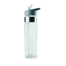 Ibili -Hidratációs sport vizes palack, tritán/műanyag, 6,5x25 cm, átlátszó/szürke kulacs, kulacstartó