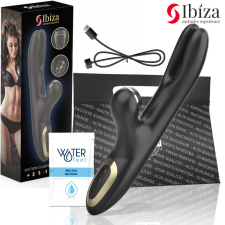  IBIZA – dupla vibrátor, szorító funkció, fekete vibrátorok