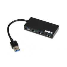 iBox IUH3F56 USB 3.0 HUB (4 port) Fekete (IUH3F56) hub és switch