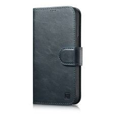 Icarer Oil Wax Wallet Case 2in1 Case iPhone 14 Pro Max bőr Flip Cover Anti-RFID kék (WMI14220724-BU) tok és táska
