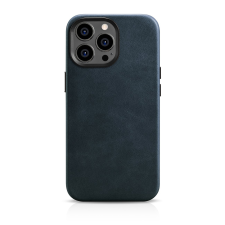 Icarer olajviasz prémium bőr tok iPhone 14 Pro mágneses bőr tok MagSafe sötétkék (WMI14220702-BU) tok és táska