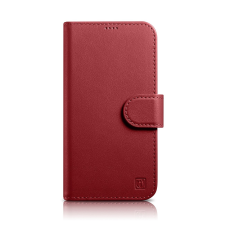 Icarer Wallet Case 2in1 iPhone 14 Pro Max bőr Flip Cover Anti-RFID piros (WMI14220728-RD) tok és táska