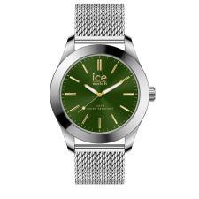 Ice-watch ICE Steel Solar - Ezüst zöld, férfi karóra - 35 mm - (024749) karóra