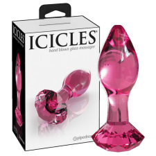 Icicles Icicles - kúpos üveg anál dildó (pink) anál
