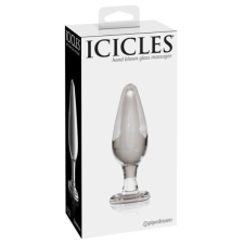 Icicles Icicles No. 26 - kúpos, üveg anál dildó (áttetsző) anál
