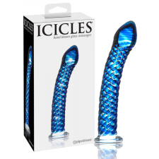 Icicles Icicles No. 29 - spirális, péniszes üveg dildó (kék) műpénisz, dildó
