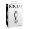 Icicles Icicles No. 44 - kúpos, üveg anál dildó (áttetsző)