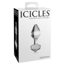 Icicles Icicles No. 44 - kúpos, üveg anál dildó (áttetsző) anál