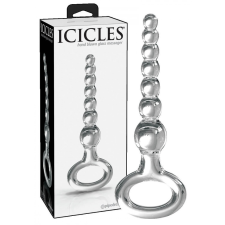 Icicles Icicles No. 67 - gömbös üveg dildó fogógyűrűvel (áttetsző) műpénisz, dildó