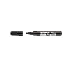 ICO Alkoholos marker, 1-4 mm, vágott, ICO &quot;Permanent 12 XXL&quot;, fekete filctoll, marker