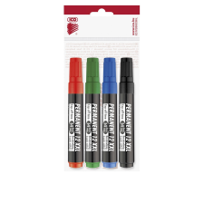 ICO Alkoholos marker készlet, 1-4mm, vágott hegyű, Ico 12XXL, 4 klf.szín filctoll, marker