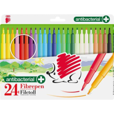 ICO Filctoll készlet, 1 mm, antibakteriális, ICO Süni 300, 24 különböző szín (TIC30024A) filctoll, marker