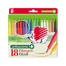ICO Filctoll készlet, 1 mm, antibakteriális, "Süni 300", 18 különböző szín (TIC30018A) (TIC30018A) filctoll, marker