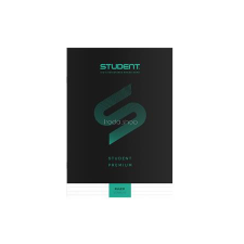 ICO Füzet, tűzött, A4, vonalas, 32 lap, ICO &quot;Student Premium&quot;, fekete füzet