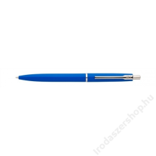 ICO Golyóstoll, 0,8 mm, nyomógombos, vegyes tolltest, ICO "Silver Ice", kék toll