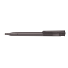 ICO Golyóstoll nyomógombos 0,8mm, műanyag transparens fekete test, Ico Star, írásszín fekete toll